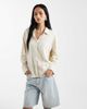 Cotton On Cotton On haven oversized dad shirt linen blend in yellow stripes - 1