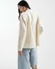 Cotton On Cotton On haven oversized dad shirt linen blend in yellow stripes - 3