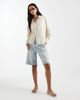 Cotton On Cotton On haven oversized dad shirt linen blend in yellow stripes - 4