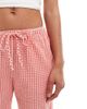 Cotton On Cotton On Haven seersucker pants in nectarine gingham-Red - 4