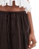 Cotton On Cotton On haven tiered linen blend maxi skirt in dark oak-Brown - 4