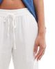 Cotton On Cotton On Haven wide leg linen look pants in white - 3