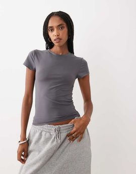 Cotton On Cotton On hold me short sleeve crew neck top in total eclipse-Navy
