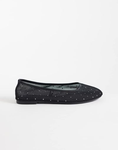 Cotton On Cotton On Katia ballet flats in black diamante-Brown