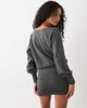 Cotton On Cotton On knit tunic long sleeve off shoulder dress in charcoal marle-Gray - 2