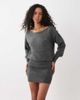 Cotton On Cotton On knit tunic long sleeve off shoulder dress in charcoal marle-Gray - 4