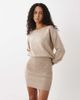 Cotton On Cotton On knit tunic long sleeve off shoulder dress in coconut-White - 2