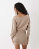 Cotton On Cotton On knit tunic long sleeve off shoulder dress in coconut-White - 3