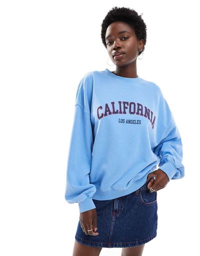 Cotton On Cotton On licensed graphic California sweatshirt in blue