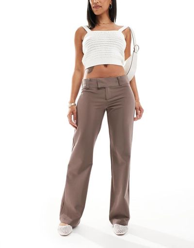 Cotton On Cotton On Lola low rise suiting pants in mink brown