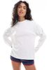 Cotton On Cotton On long sleeve wellness club graphic crew T-shirt in white - 4