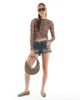 Cotton On Cotton On low micro denim shorts in sandstorm blue - 2