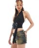 Cotton On Cotton On low rise micro denim shorts in rusty blue-White - 1