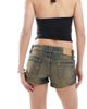 Cotton On Cotton On low rise micro denim shorts in rusty blue-White - 3