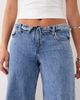 Cotton On Cotton On low rise wide leg jeans in pisces blue foldover - 4