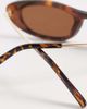 Cotton On Cotton On Lucia slim line sunglasses in deep tort gold tone - 2