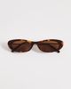 Cotton On Cotton On Lucia slim line sunglasses in deep tort gold tone - 3