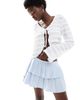 Cotton On Cotton On luis double pleated mini skirt in daydream blue - 2