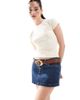 Cotton On Cotton On Micro low denim skirt in dark blue-Navy - 1