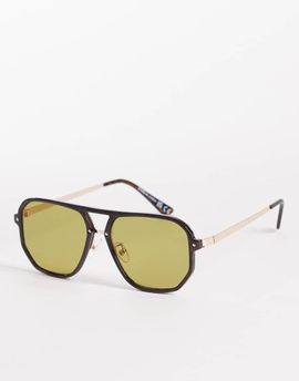 Cotton On Cotton On Mikayla aviator sunglasses in tort-Brown