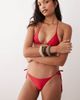 Cotton On Cotton On mini triangle bikini set in spicy red shimmer - 1