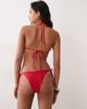 Cotton On Cotton On mini triangle bikini set in spicy red shimmer - 2