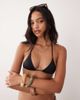 Cotton On Cotton On mini triangle bikini top in black - 1