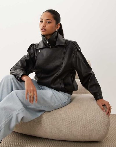 Cotton On Cotton On moto jacket in black
