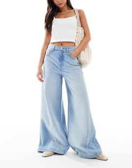 Cotton On Cotton On palazzo wide leg jeans in cassette blue