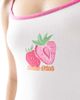Cotton On Cotton On peached jersey graphic longline cami in white and red - part of a set - 4