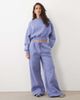 Cotton On Cotton On plush tie waist wide leg sweatpants in blue ice - 1