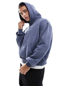 Cotton On Cotton On premium cropped fit hoodie in dusty denim blue