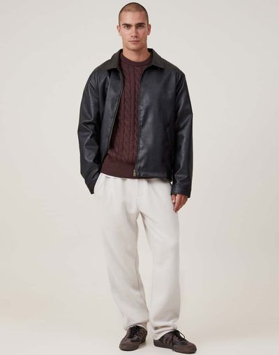 Cotton On Cotton On relaxed track pants in off-white