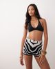 Cotton On Cotton On scoop neck halter bikini top in black - 4