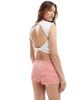 Cotton On Cotton On shirred micro shorts in nectarine gingham-Multi - 3