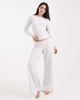 Cotton On Cotton On sleep recovery henley long sleeve top in light gray heather - part of a set - 2