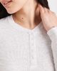 Cotton On Cotton On sleep recovery henley long sleeve top in light gray heather - part of a set - 3
