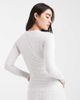 Cotton On Cotton On sleep recovery henley long sleeve top in light gray heather - part of a set - 4