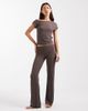 Cotton On Cotton On sleep recovery roll waist pants in deep taupe polka dots-Multi - 1