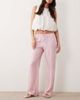 Cotton On Cotton On sleep washed satin wide leg pants in pink stripes - 1