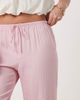 Cotton On Cotton On sleep washed satin wide leg pants in pink stripes - 3