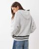 Cotton On Cotton On sporty stripes hoodie in heather gray - 4