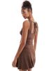 Cotton On Cotton On Sunday cowl neck mini dress in washed mocha-Brown - 4