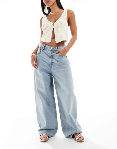 Cotton On Cotton On super baggy boyfriend jeans in Olsen blue