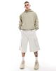 Cotton On Cotton On super baggy cargo shorts in stone-White - 1