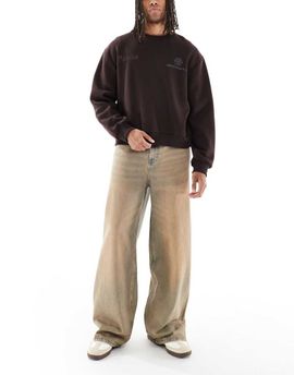 Cotton On Cotton On Super baggy jeans in espresso blue-Brown