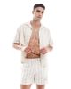 Cotton On Cotton On swim shorts in stone stripes-Gray - 1
