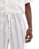 Cotton On Cotton On textured shorts with elastic waist in blue stripes - 4