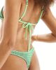 Cotton On Cotton On thin strap high side thong bikini bottom in intense lime-Green - 4