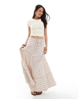 Cotton On Cotton On tiered maxi skirt in paisley stone-Multi